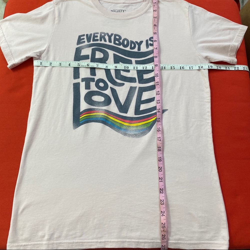 ⚠️SOLD⚠️Everybody Is Free To Love pink rainbow tee - Picture 6 of 7